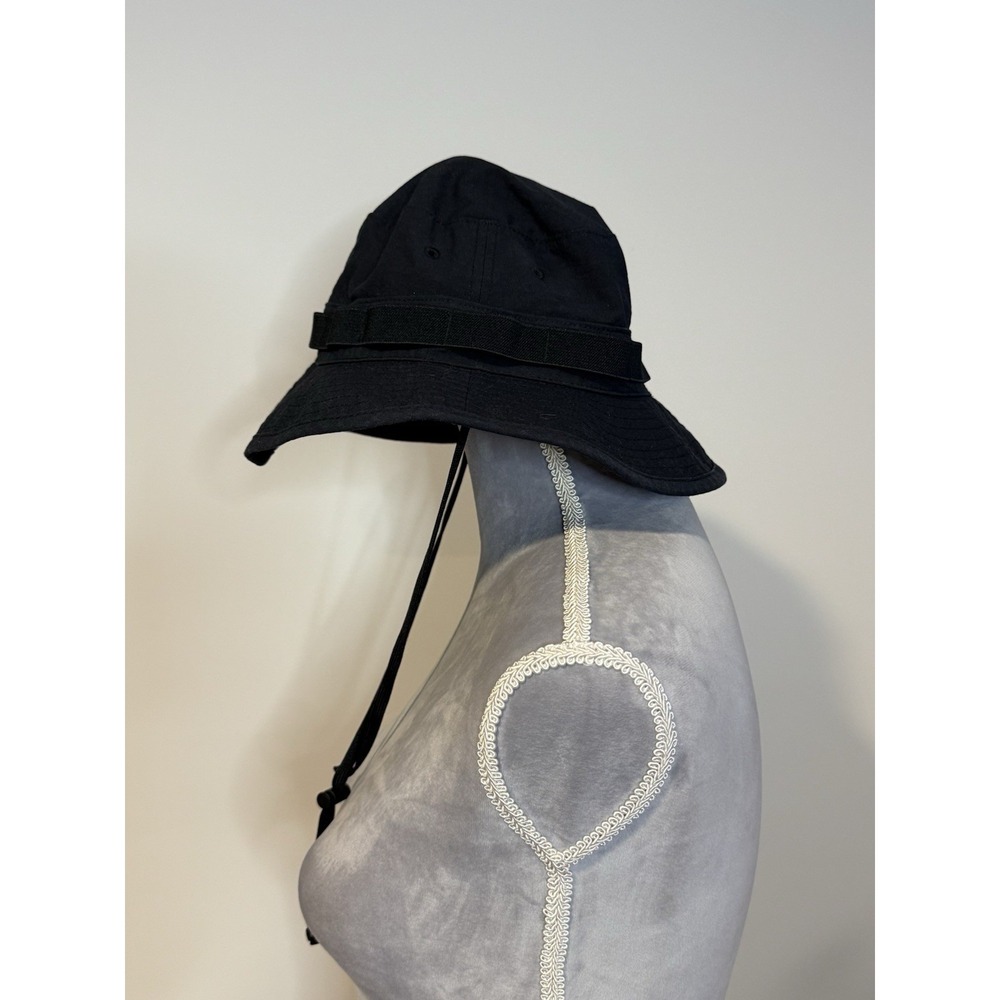 Nike Black Bucket Hat Nylon Dri-Fit With Strings Adult SM Apex Boonie Vacation - Picture 3 of 10